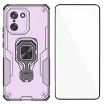 WANLONFENG För OnePlus Ace 5 Racing 5G / OnePlus Nord CE5 5G mobilskal PC TPU Baksida Stativ med Härdat Glas