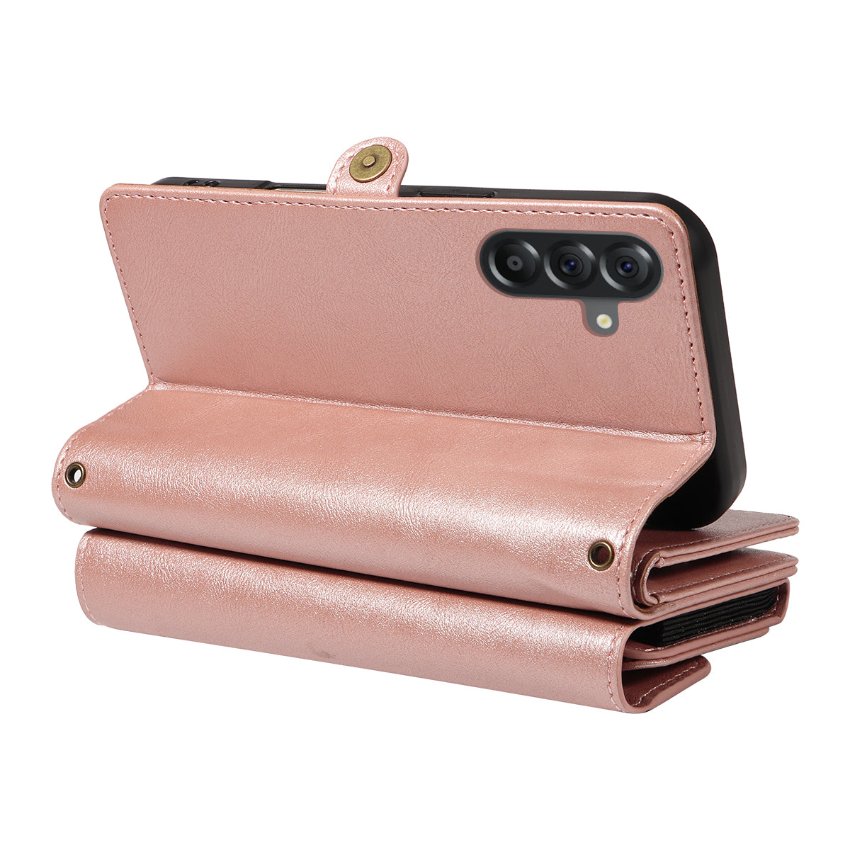YIKATU For Samsung Galaxy A56 5G / Galaxy M56 5G Case  YK-008 Zipper Wallet Leather Phone Cover with Shoulder Strap