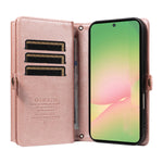 YIKATU For Samsung Galaxy A56 5G / Galaxy M56 5G Case  YK-008 Zipper Wallet Leather Phone Cover with Shoulder Strap