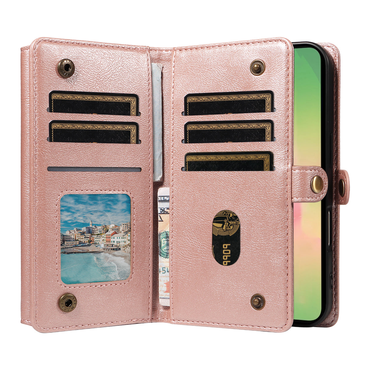 YIKATU For Samsung Galaxy A56 5G / Galaxy M56 5G Case  YK-008 Zipper Wallet Leather Phone Cover with Shoulder Strap