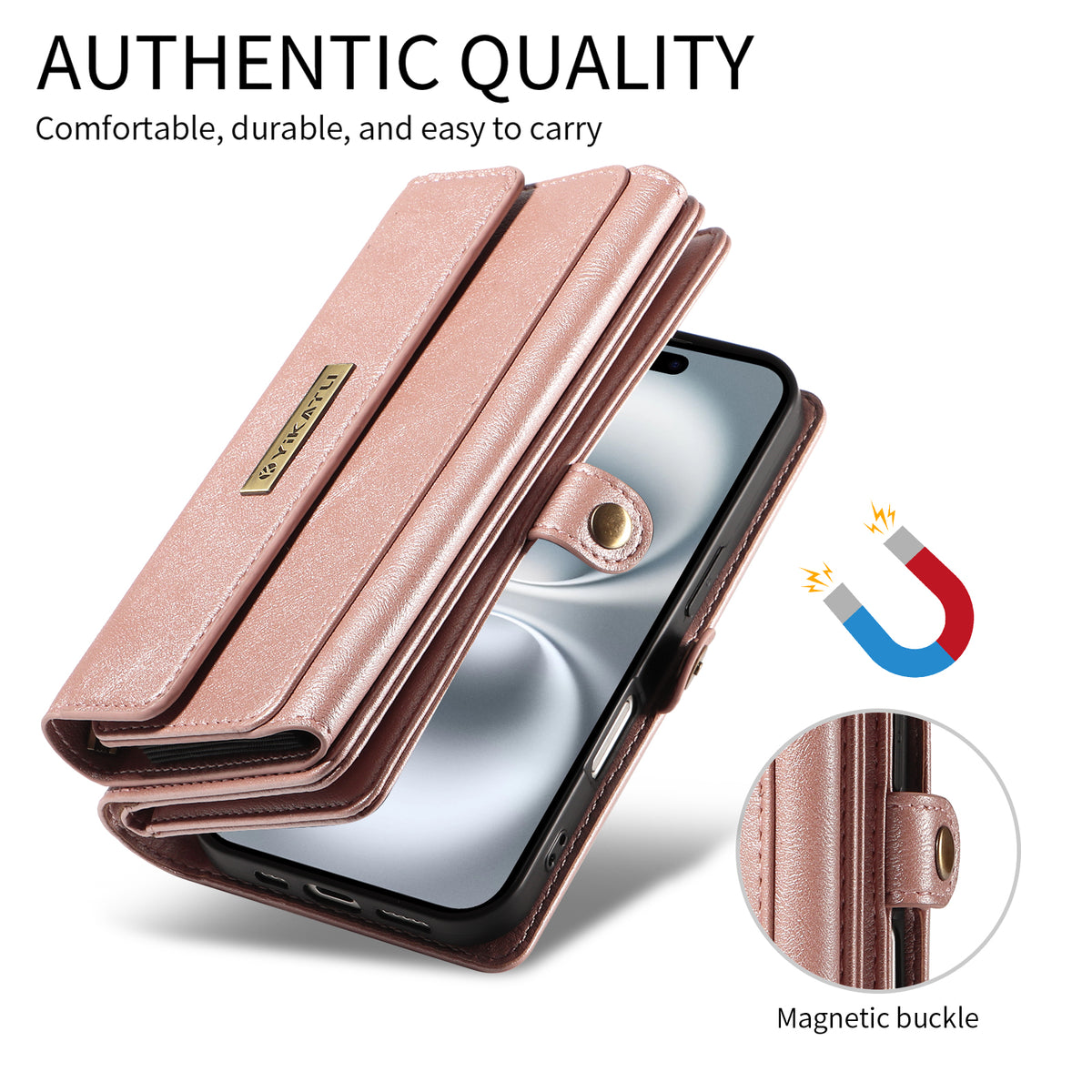 YIKATU For Samsung Galaxy A56 5G / Galaxy M56 5G Case  YK-008 Zipper Wallet Leather Phone Cover with Shoulder Strap