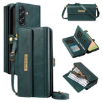 YIKATU For Samsung Galaxy A56 5G / Galaxy M56 5G Case  YK-008 Zipper Wallet Leather Phone Cover with Shoulder Strap