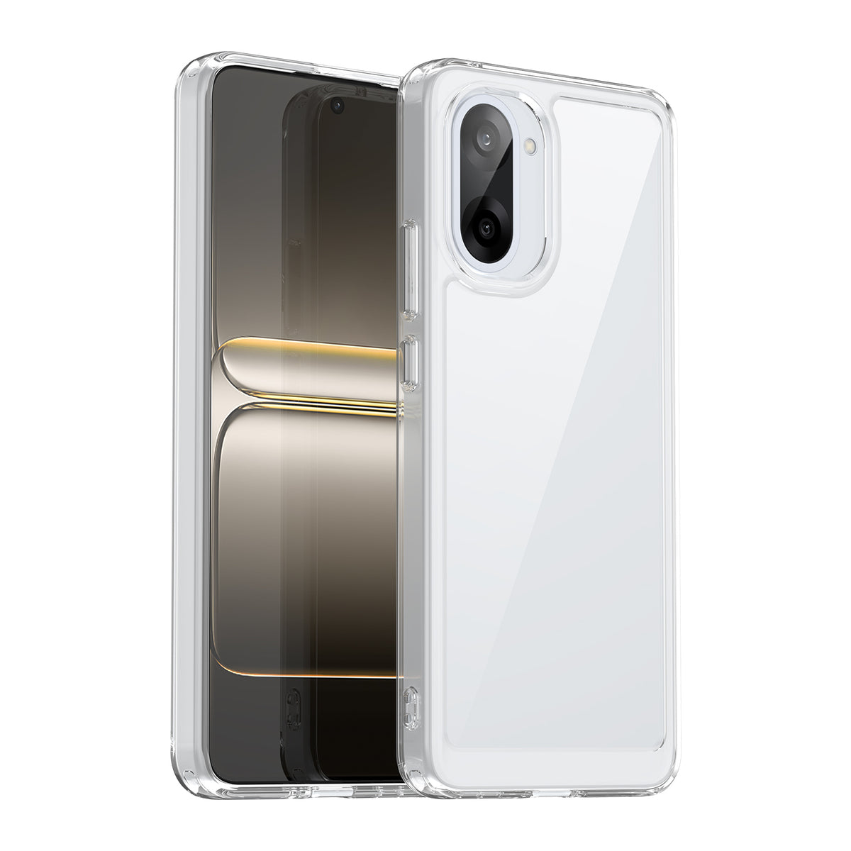 WANLONFENG-cover til OnePlus Ace 5 Racing 5G / OnePlus Nord CE5 5G, MF-serien, TPU-akryl, gennemsigtigt mobilcover med hærdet glasfilm