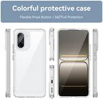 WANLONFENG-cover til OnePlus Ace 5 Racing 5G / OnePlus Nord CE5 5G, MF-serien, TPU-akryl, gennemsigtigt mobilcover med hærdet glasfilm