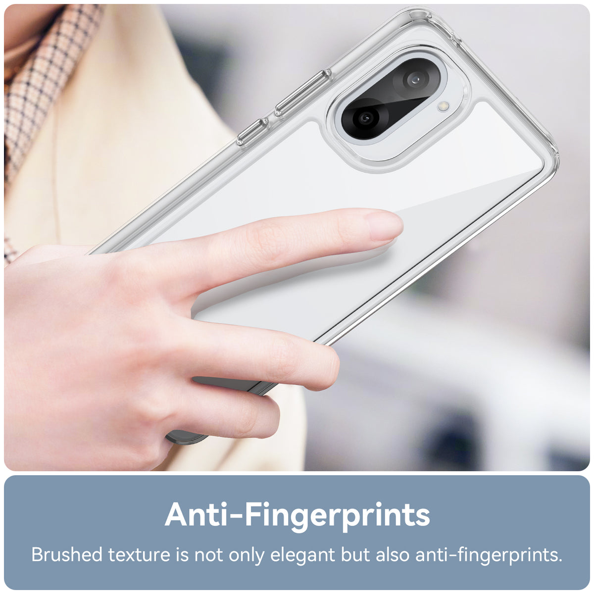 WANLONFENG-cover til OnePlus Ace 5 Racing 5G / OnePlus Nord CE5 5G, MF-serien, TPU-akryl, gennemsigtigt mobilcover med hærdet glasfilm
