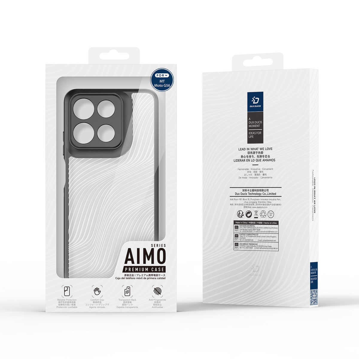 DUX DUCIS Til Motorola Moto G56 5G Etui Aimo Series TPU+PC Mat Stødsikkert Telefoncover (REACH Certificering)