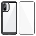 WANLONFENG För OnePlus Ace 5 Racing 5G / OnePlus Nord CE5 5G mobilskal XC-serien TPU Akrylskydd med Härdat Glas (Stort Linshål)