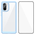 WANLONFENG För OnePlus Ace 5 Racing 5G / OnePlus Nord CE5 5G mobilskal XC-serien TPU Akrylskydd med Härdat Glas (Stort Linshål)