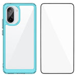WANLONFENG För OnePlus Ace 5 Racing 5G / OnePlus Nord CE5 5G mobilskal XC-serien TPU Akrylskydd med Härdat Glas (Stort Linshål)