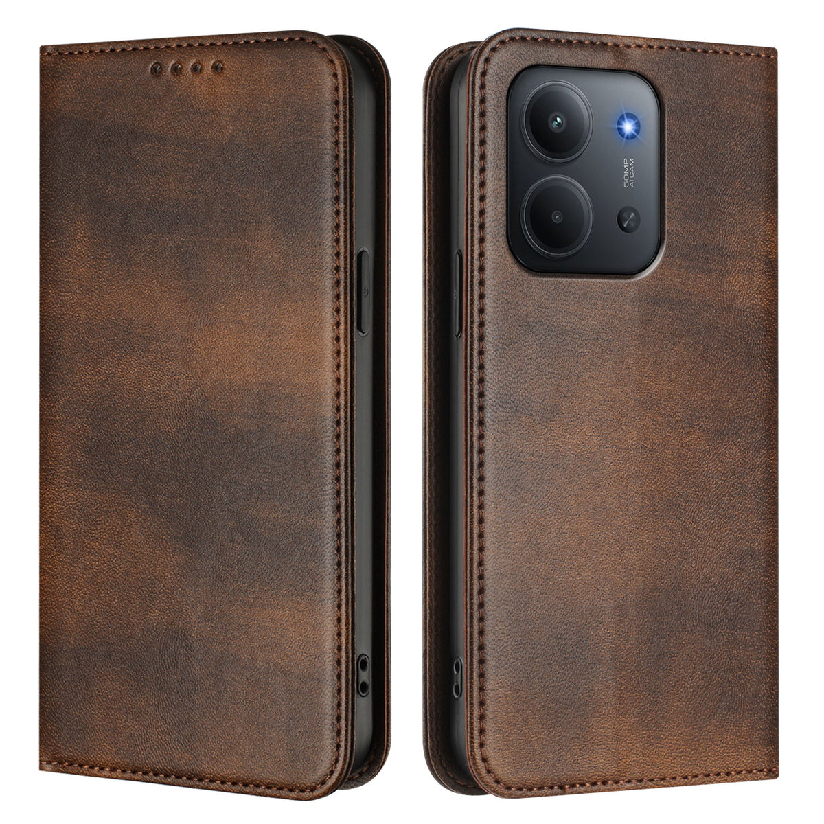 For Xiaomi Redmi 15C 5G (EU) (173mm) / 15C 4G (EU) (173mm) Wallet Cases Retro Texture RFID Blocking Leather Phone Cover