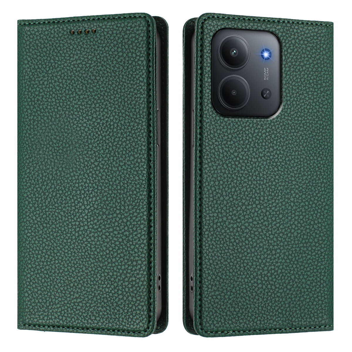 For Xiaomi Redmi 15C 5G (EU) (173mm) / 15C 4G (EU) (173mm) Wallet Case RFID Blocking Litchi Texture Leather Mobile Cover