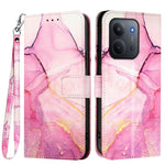 For Xiaomi Redmi 15C 5G (EU) (173mm) / 15C 4G (EU) (173mm) Case with Strap Marble Pattern Leather Phone Cover