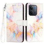 For Xiaomi Redmi 15C 5G (EU) (173mm) / 15C 4G (EU) (173mm) Case with Strap Marble Pattern Leather Phone Cover