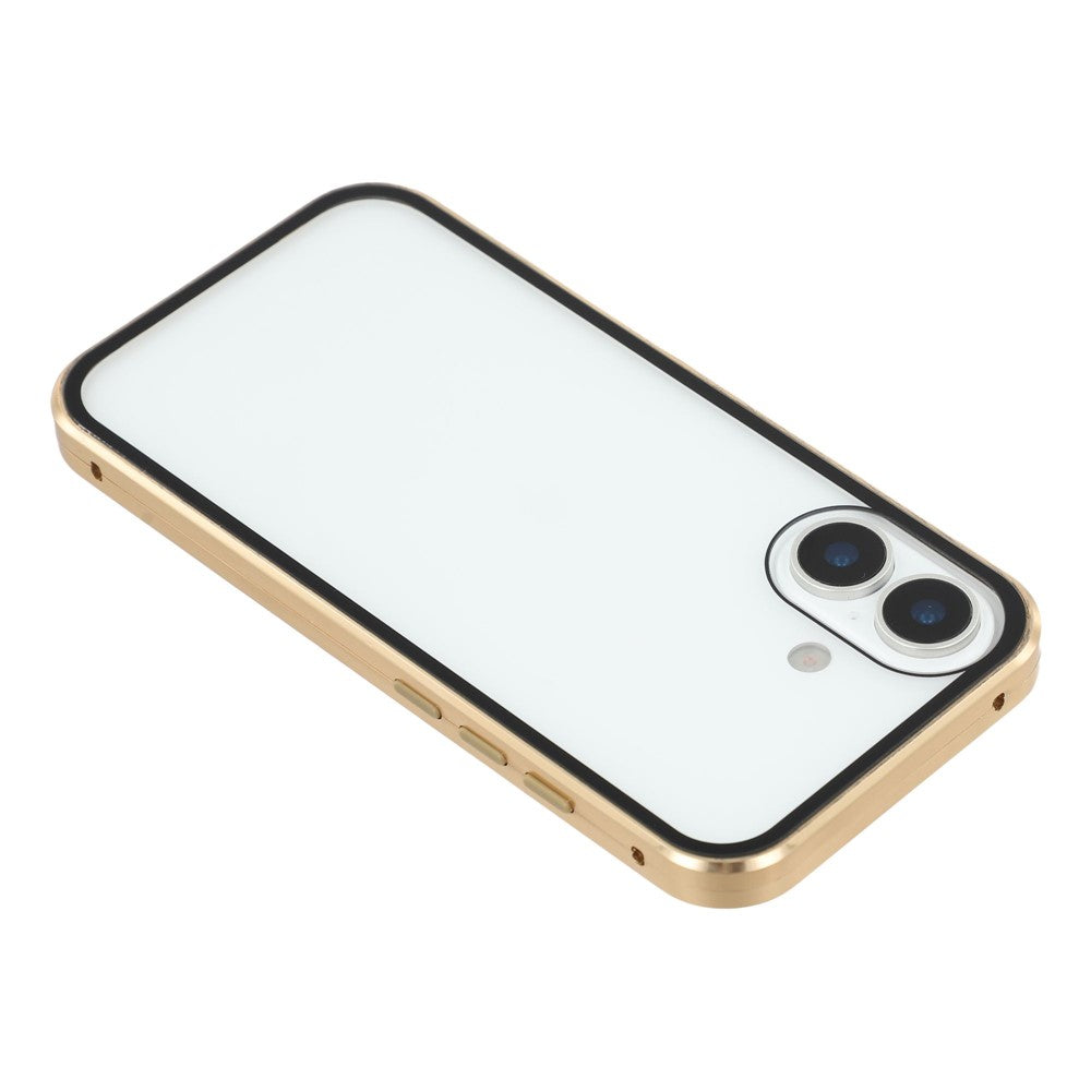 For iPhone 17 Full Body Case Magnetic Tempered Glass Double-Sided Phone Case