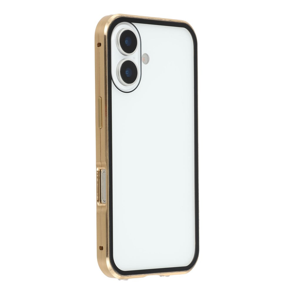 For iPhone 17 Full Body Case Magnetic Tempered Glass Double-Sided Phone Case