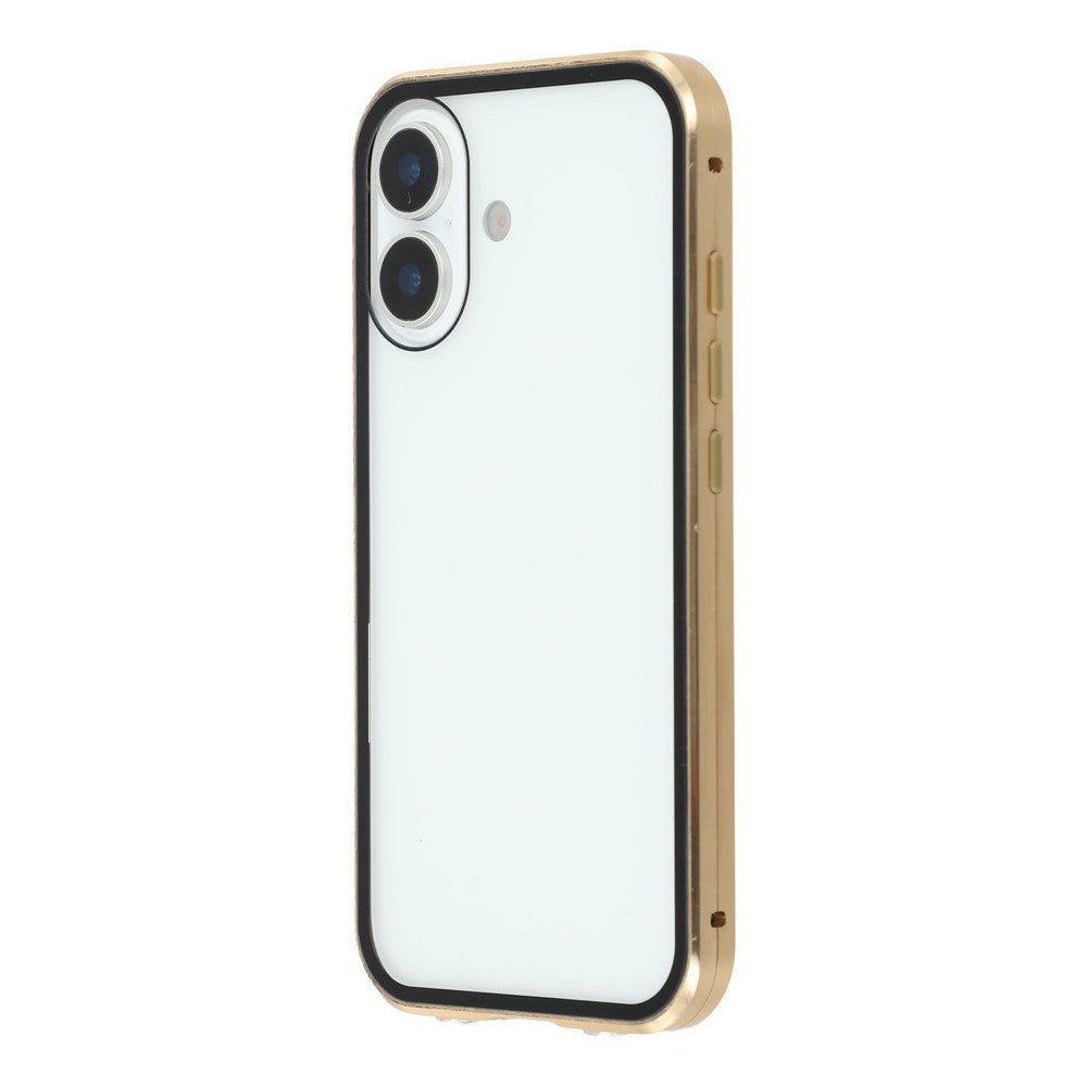 For iPhone 17 Full Body Case Magnetic Tempered Glass Double-Sided Phone Case