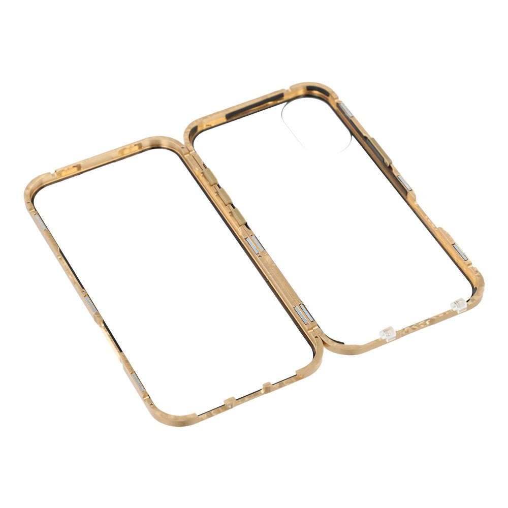For iPhone 17 Full Body Case Magnetic Tempered Glass Double-Sided Phone Case