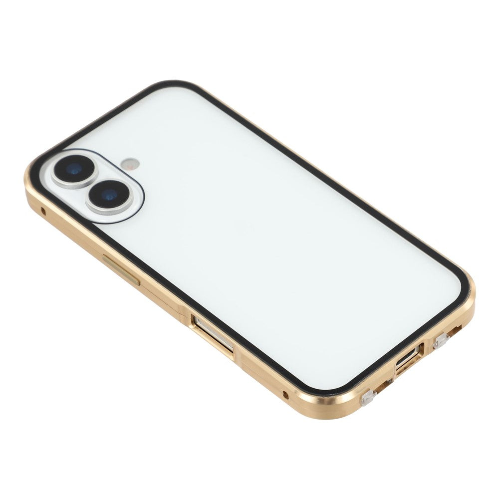 For iPhone 17 Full Body Case Magnetic Tempered Glass Double-Sided Phone Case