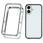 For iPhone 17 Full Body Case Magnetic Tempered Glass Double-Sided Phone Case