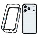 For iPhone 17 Pro Full Body Case Magnetic Tempered Glass Double-Sided Phone Case