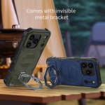 For iPhone 18 Pro Max / 17 Pro Max Case Compatible with MagSafe PC + TPU Kickstand Phone Cover with Lanyard