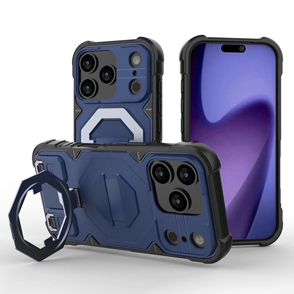 For iPhone 18 Pro Max / 17 Pro Max Case Compatible with MagSafe PC + TPU Kickstand Phone Cover with Lanyard