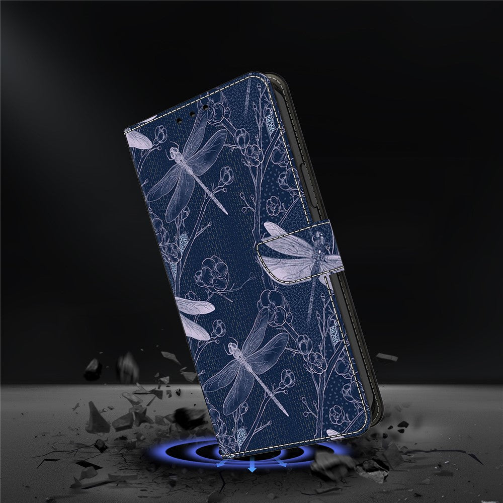 For iPhone 17e / 16e Wallet Case Pattern Printing PU Leather Flip Stand Phone Cover