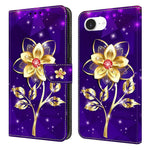For iPhone 17e / 16e Wallet Case Pattern Printing PU Leather Flip Stand Phone Cover