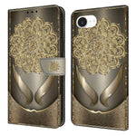 For iPhone 17e / 16e Wallet Case Pattern Printing PU Leather Flip Stand Phone Cover