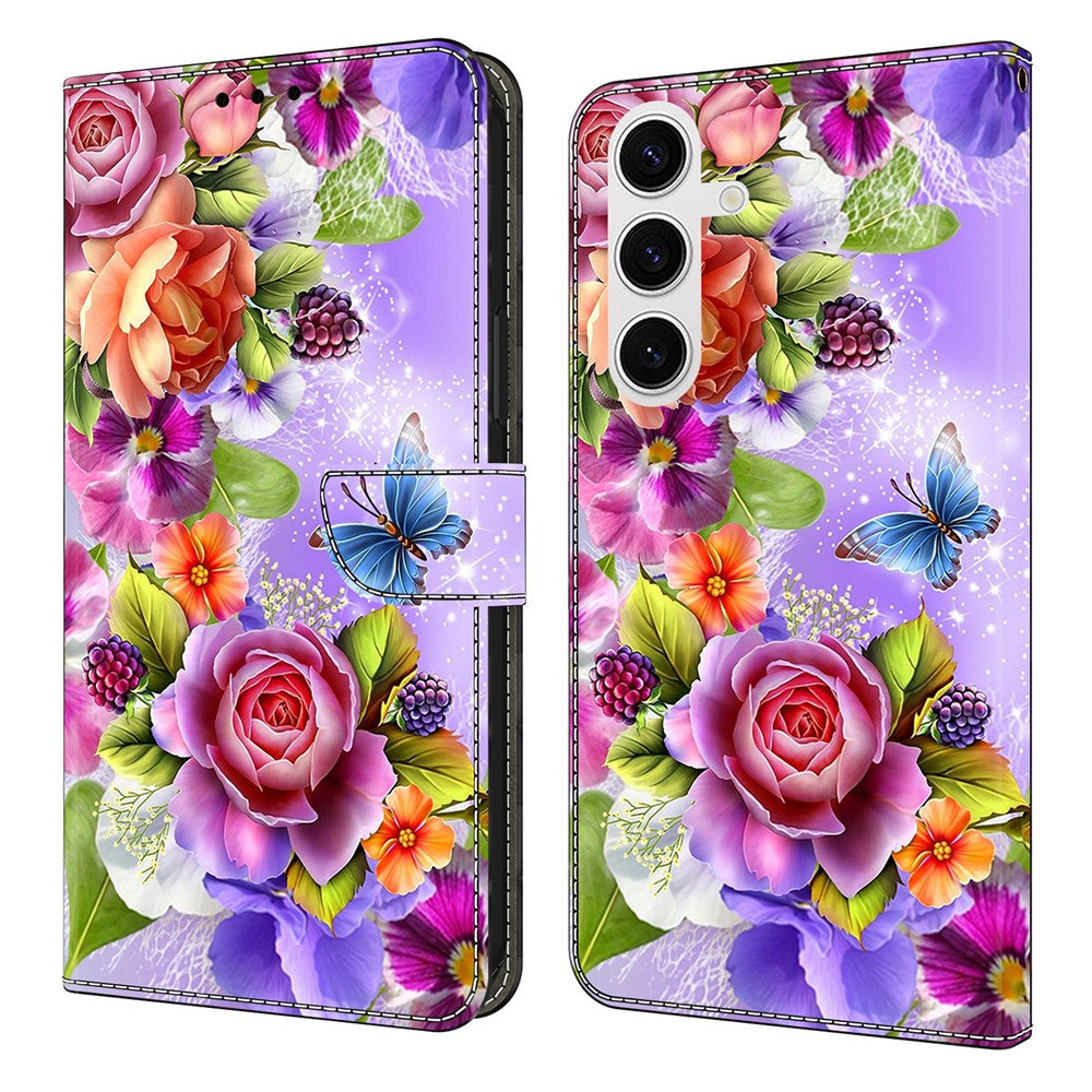 For Samsung Galaxy S25 FE Wallet Case Pattern Printing PU Leather Flip Stand Phone Cover