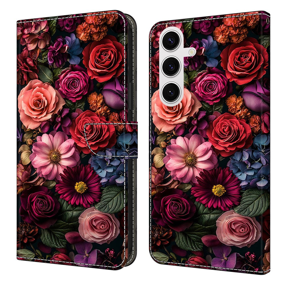 For Samsung Galaxy S25 FE Wallet Case Pattern Printing PU Leather Flip Stand Phone Cover