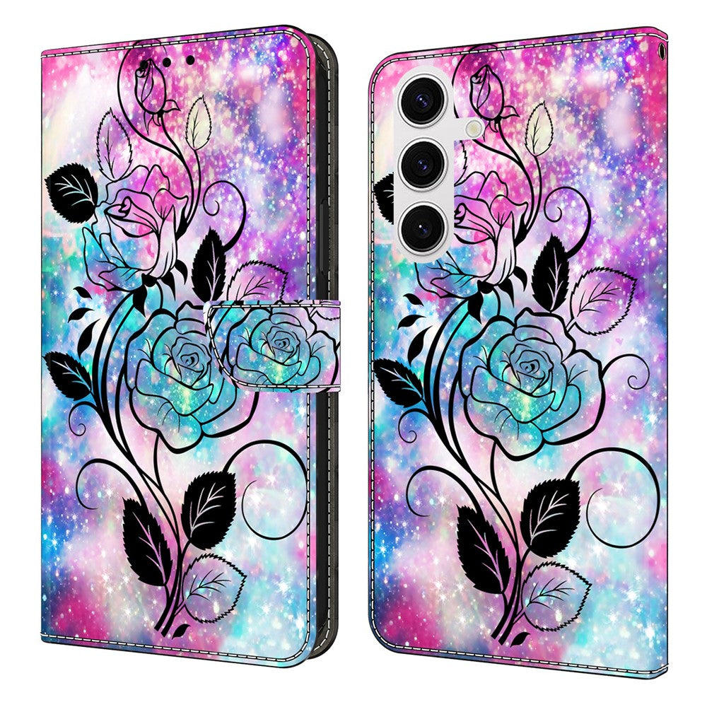 For Samsung Galaxy S25 FE Wallet Case Pattern Printing PU Leather Flip Stand Phone Cover
