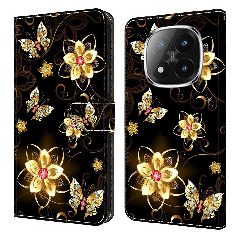 For Xiaomi Redmi Note 14 Pro+ 5G Wallet Case Pattern Printing PU Leather Flip Stand Phone Cover