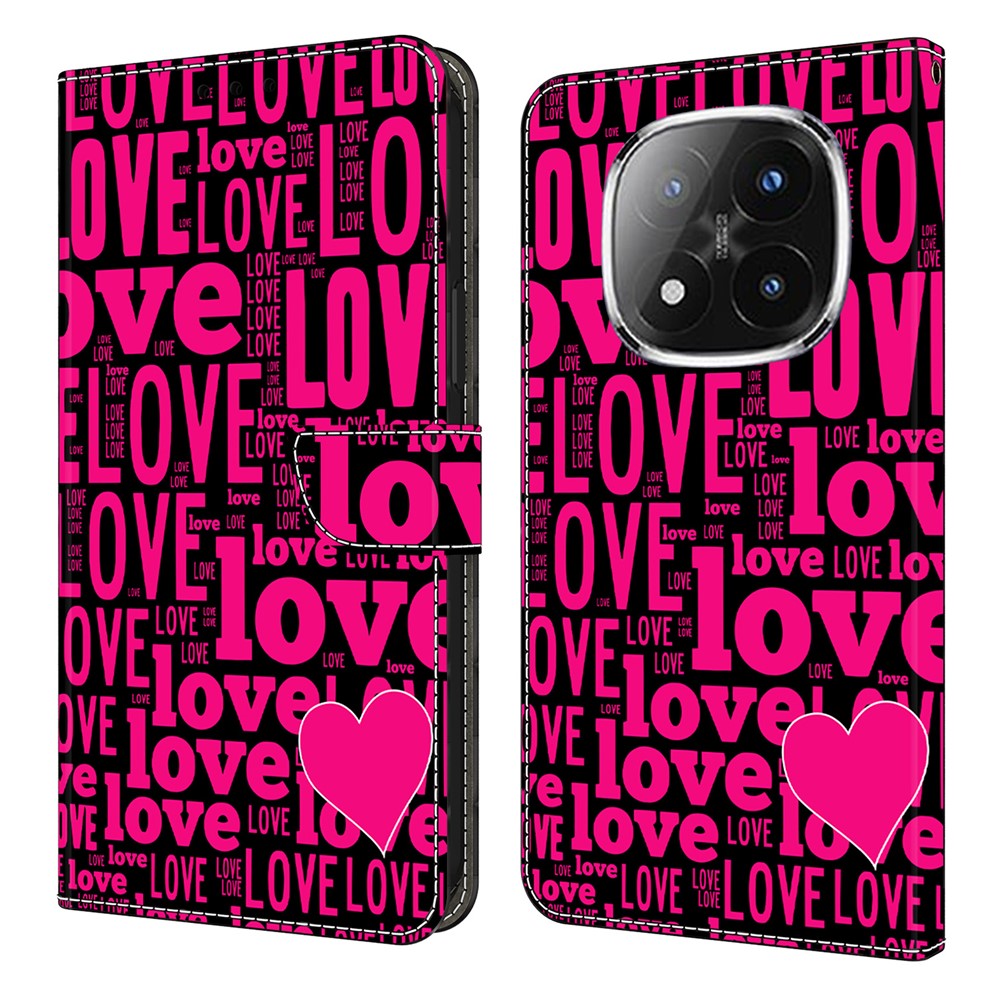 For Xiaomi Redmi Note 14 Pro+ 5G Wallet Case Pattern Printing PU Leather Flip Stand Phone Cover