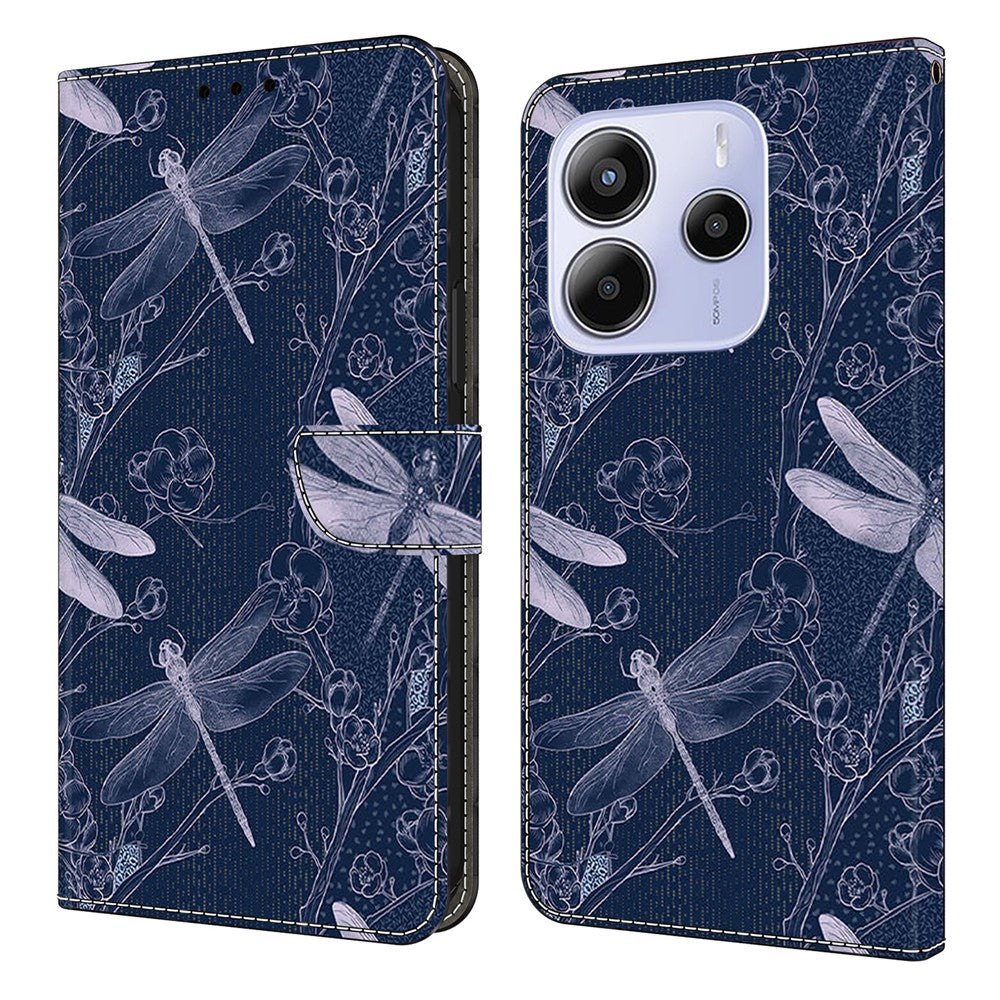 For Xiaomi Redmi Note 14 4G (164.84mm) Wallet Case Pattern Printing PU Leather Flip Stand Phone Cover