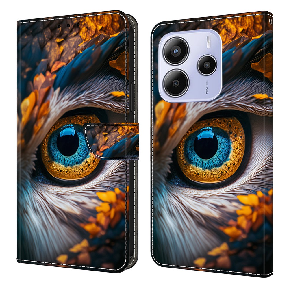 For Xiaomi Redmi Note 14 4G (164.84mm) Wallet Case Pattern Printing PU Leather Flip Stand Phone Cover