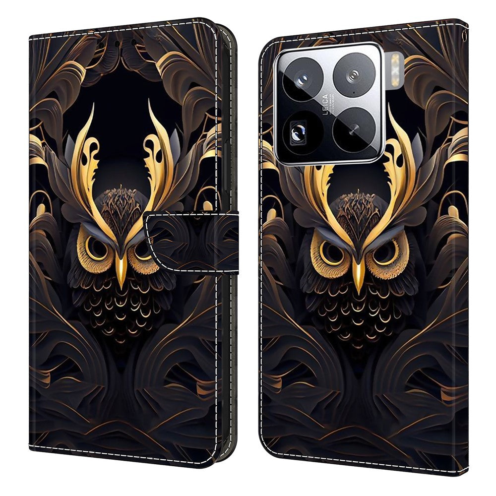 For Xiaomi 15 Pro Wallet Case Pattern Printing PU Leather Flip Stand Phone Cover