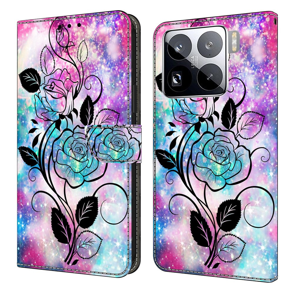 For Xiaomi 15 Pro Wallet Case Pattern Printing PU Leather Flip Stand Phone Cover
