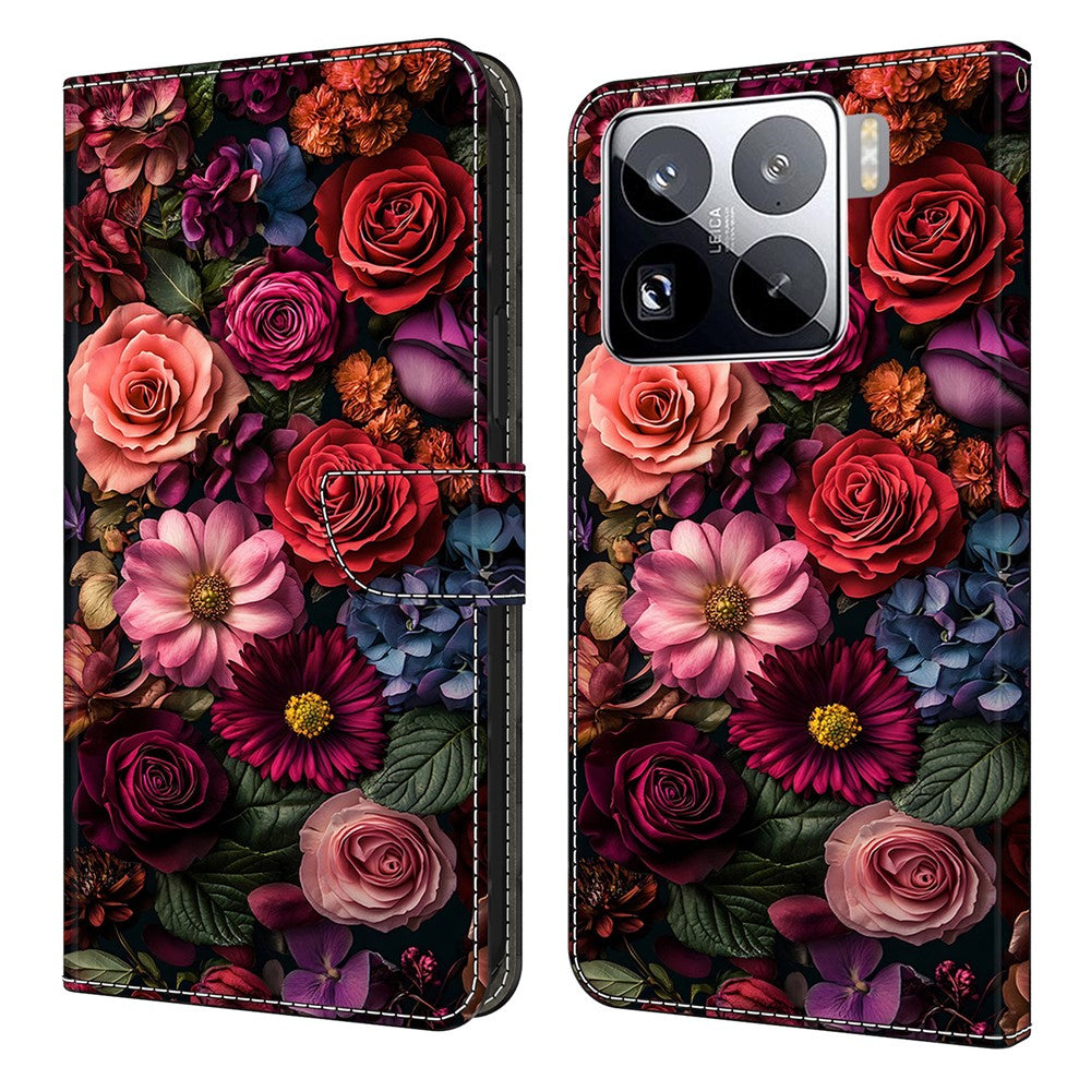 For Xiaomi 15 Pro Wallet Case Pattern Printing PU Leather Flip Stand Phone Cover