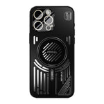 ABEEL Magnetiskt Skal För iPhone 15 Pro Max Aluminiumlegering + PC + TPU Ihåligt Värmeavledande mobilskal
