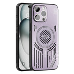 ABEEL Magnetiskt Skal För iPhone 15 Pro Max Aluminiumlegering + PC + TPU Ihåligt Värmeavledande mobilskal