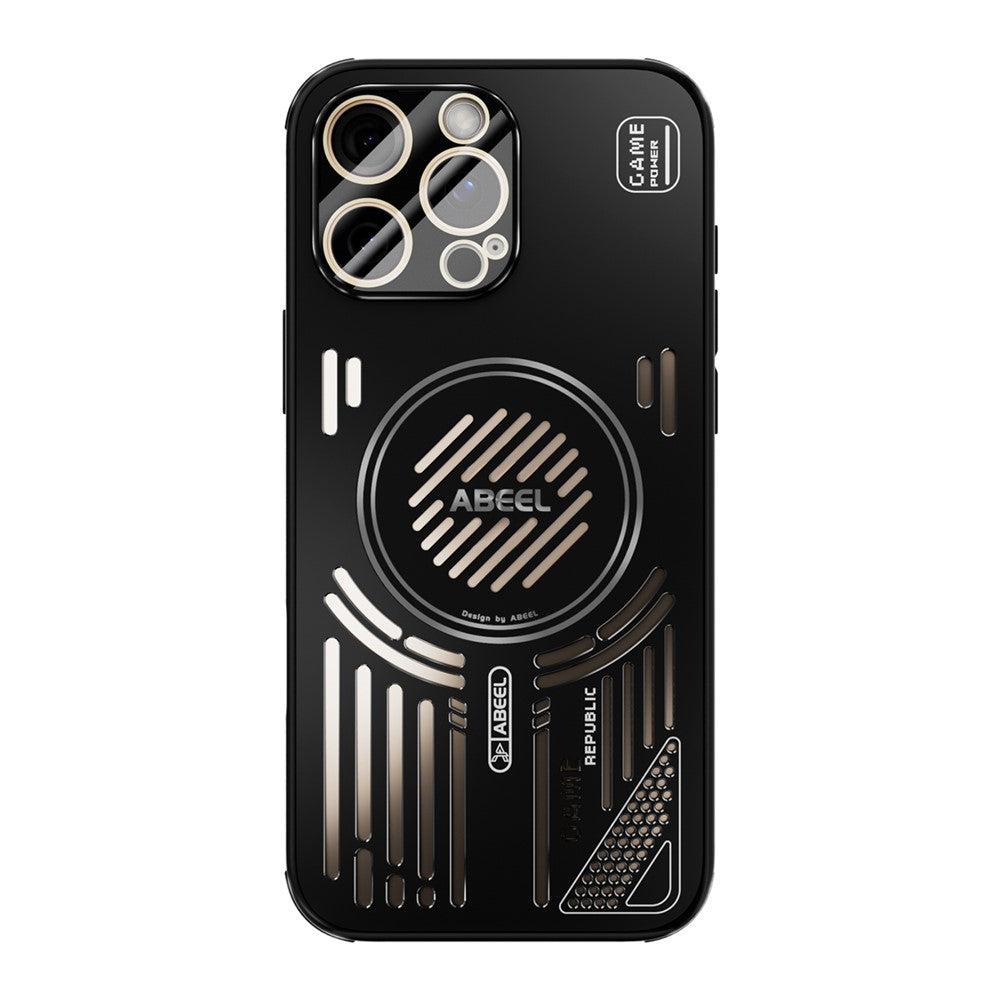 ABEEL Magnetiskt Skal För iPhone 16 Pro Aluminiumlegering + PC + TPU Ihåligt Värmeavledande mobilskal
