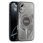 ABEEL For iPhone 16 Magnetic Case Aluminium Alloy + PC + TPU Hollow Heat Dissipation Phone Cover