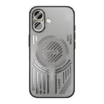 ABEEL For iPhone 16 Magnetic Case Aluminium Alloy + PC + TPU Hollow Heat Dissipation Phone Cover