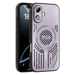 ABEEL For iPhone 16 Magnetic Case Aluminium Alloy + PC + TPU Hollow Heat Dissipation Phone Cover