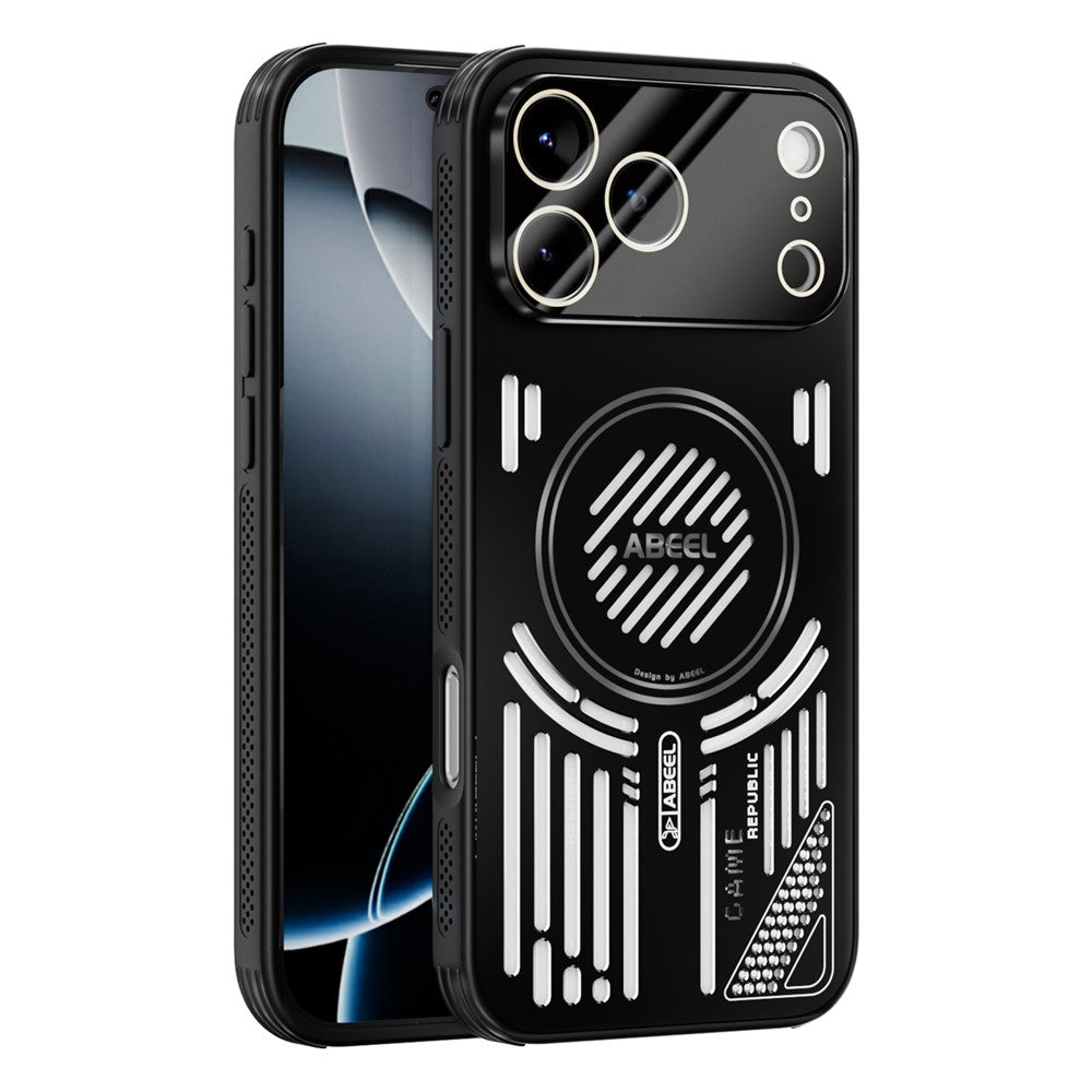 ABEEL Til iPhone 17 Pro Magnetisk Cover Aluminiumlegering + PC + TPU Hul Varmeafledning Telefoncover