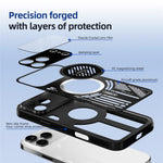 ABEEL Til iPhone 17 Pro Magnetisk Cover Aluminiumlegering + PC + TPU Hul Varmeafledning Telefoncover