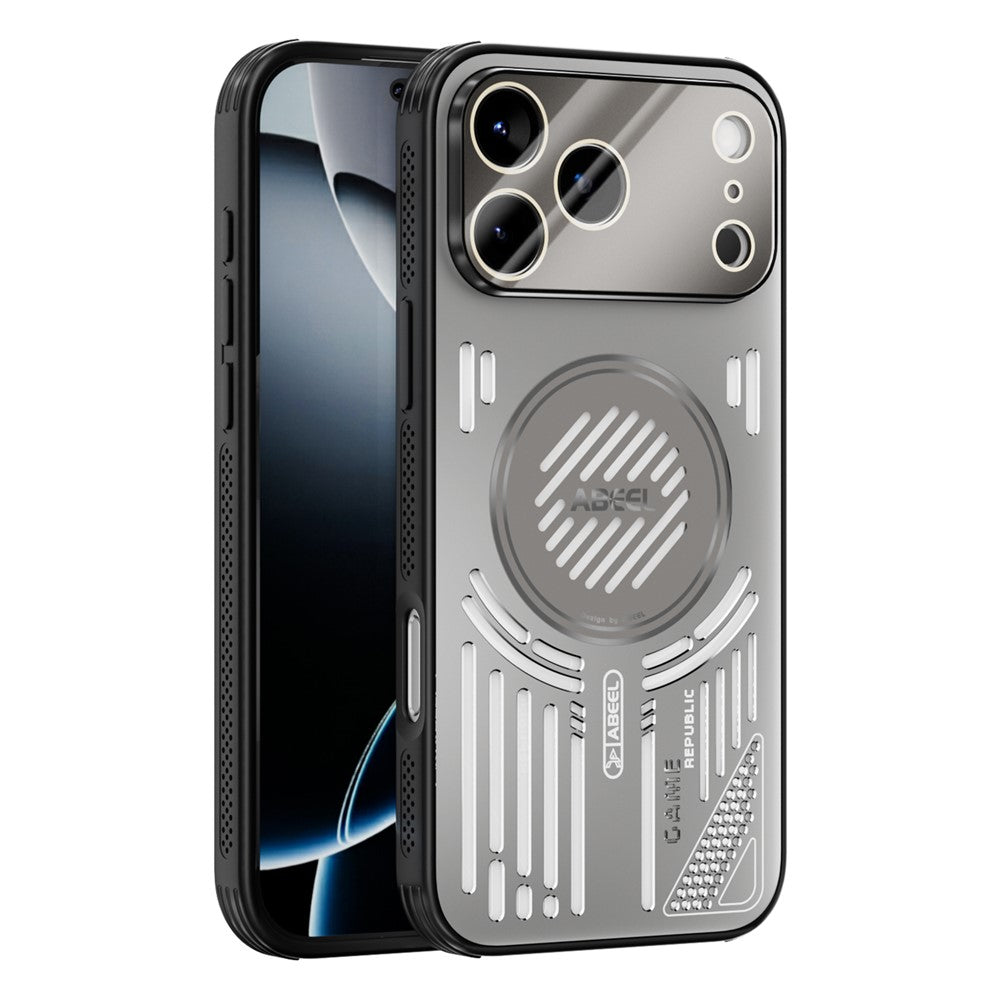 ABEEL Til iPhone 17 Pro Magnetisk Cover Aluminiumlegering + PC + TPU Hul Varmeafledning Telefoncover