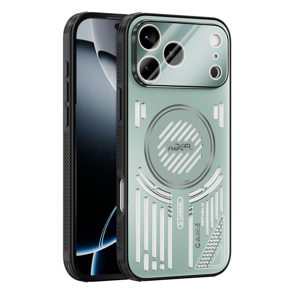 ABEEL Til iPhone 17 Pro Magnetisk Cover Aluminiumlegering + PC + TPU Hul Varmeafledning Telefoncover