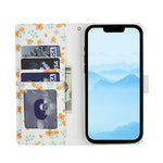 Til iPhone 17e / 16e Wallet Case Rhombisk blomsterdesign Flipcover i læder med rem